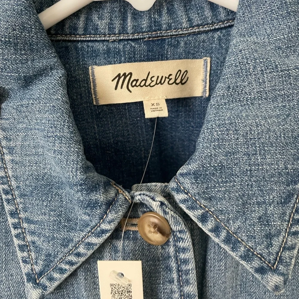 NWT Madewell Denim Button-down long-sleeve shirt - Picture 3 of 5